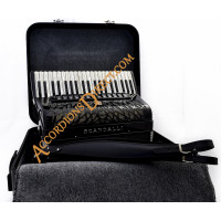 Scandalli Air IV 41 key 120 bass 4 voice musette tuned black double tone chamber accordion. Midi options available.